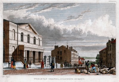 Wesleyan Chapel, Stanhope Street, London, 1830. av J. Smith