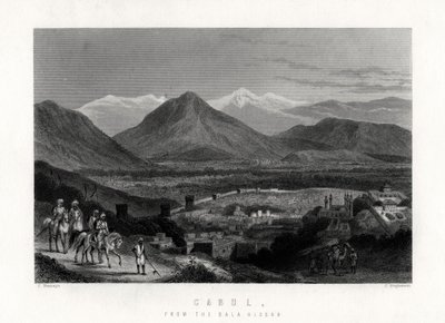 Cabul, från Bala Hissar, 1883 av J. Stephenson