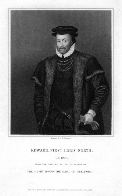 Edward North c1496-1564, 1st Lord North, 1825. av J. Thomson