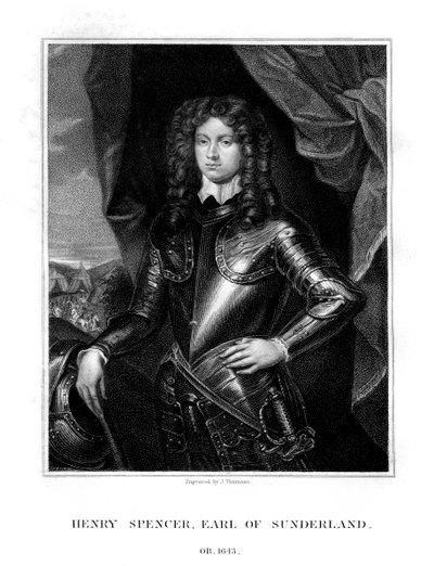 Henry Spencer, 1:e jarl av Sunderland, engelsk soldat, 1823. av J. Thomson