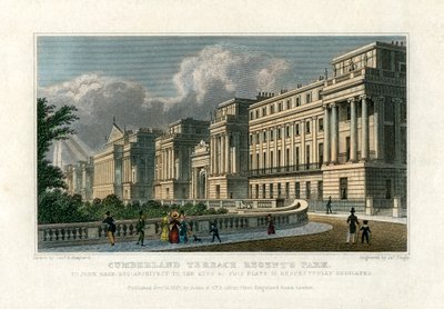 Cumberland Terrace, Regents Park, London, 1827 av J. Tingle