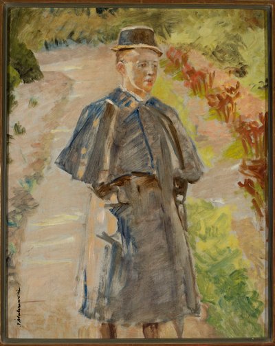 Pojke i trädgården, skiss (Rafał, konstnärens son) av Jacek Malczewski