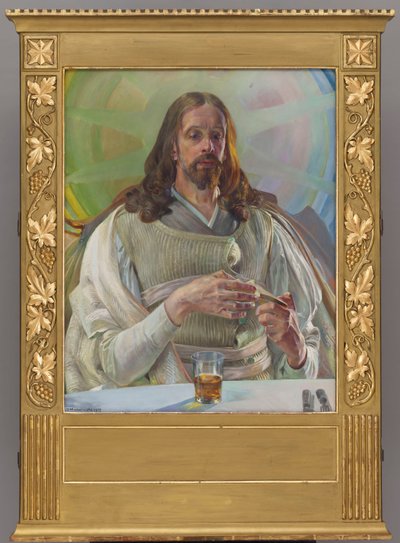 Kristus i Emmaus - mittdelen av en triptyk av Jacek Malczewski
