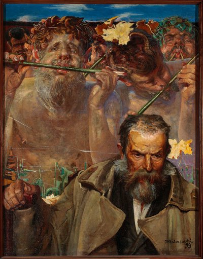 En sångs historia - Porträtt av Adam Asnyk av Jacek Malczewski