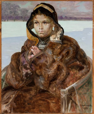Bedjande flicka av Jacek Malczewski