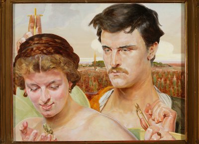 Musik - triptykens högra del av Jacek Malczewski