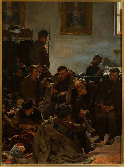 På etappen (Sibiriska landsflyktingar) av Jacek Malczewski