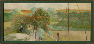 Landskap med rönn, högra delen av triptyken "Gå till bäckarna" av Jacek Malczewski