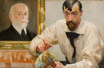 Porträtt av målaren Stanisław Dębicki av Jacek Malczewski