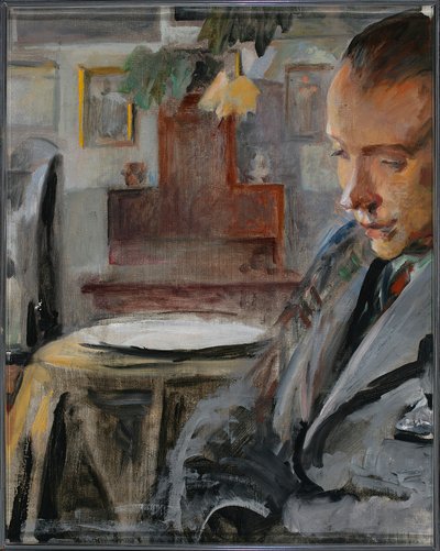 Porträttstudie (konstnärens son Rafał) av Jacek Malczewski