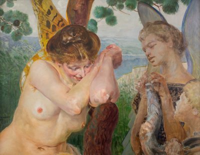 Tobias med en harpyja av Jacek Malczewski