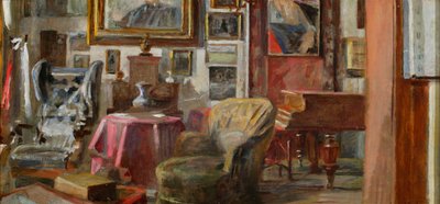Interiör från salongen i Lusławice av Jacek Malczewski