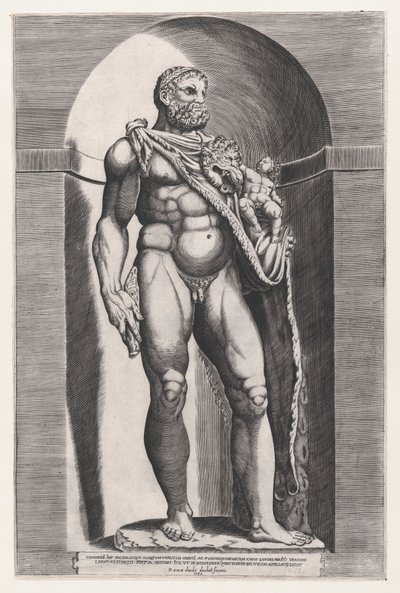 Mirror of Roman Magnificence: Emperor Commodus as Hercules, 1582., 1582. av Jacob(us) Bos.