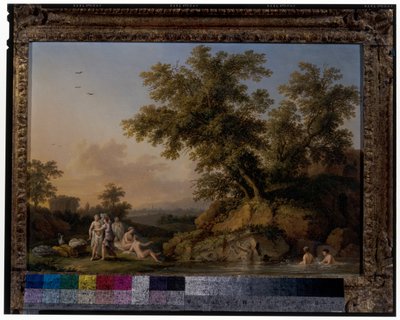 Ett Par Landskap Med Badande Nymfer av Jacob Philippe Hackert