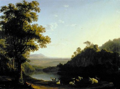 Romerskt landskap av Jacob Philippe Hackert