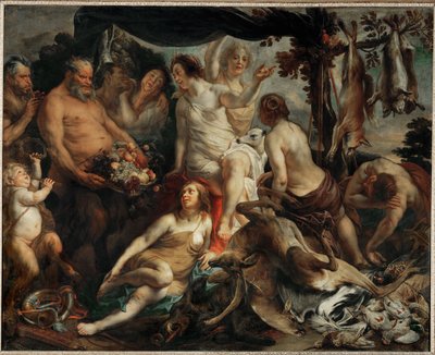 Le repos de Diane chasseresse - Diana vilar efter jakten ... av Jacob (studio of) Jordaens