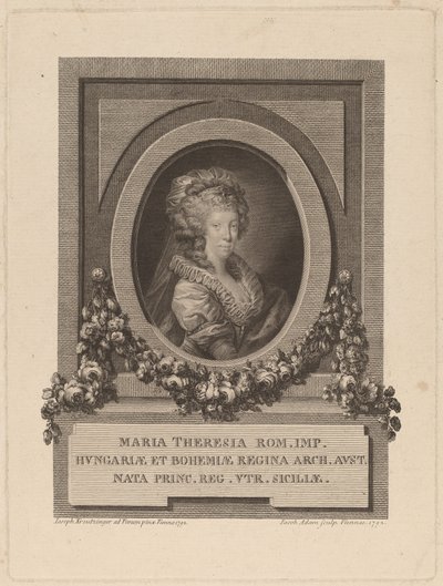 Marie-Thérèse, heliga romerska kejsarinnan av Jacob Adam after Josef Kreutzinger
