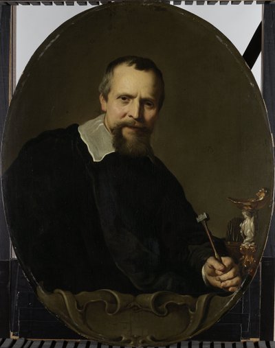 Porträtt av Johannes Lutma Jan Lutma (1584/85-1669). Amsterdam Silversmith av Jacob Adriaensz. Backer