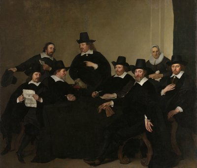 Regents Regents of the Nieuwe Zijds Institute for the Outdoor Relief of the Poor, Amsterdam, ca 1650 av Jacob Adriaensz. Backer