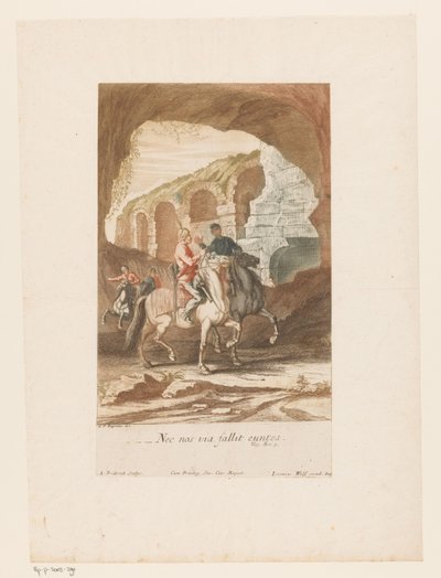 Ruiters i samtalet Inte heller vägen leder oss vilse (titel på objekt) av Jacob Andreas Fridrich (I)