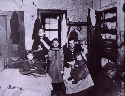 Slumbostad, New York City ca 1905 (s/v foto) av Jacob August Riis