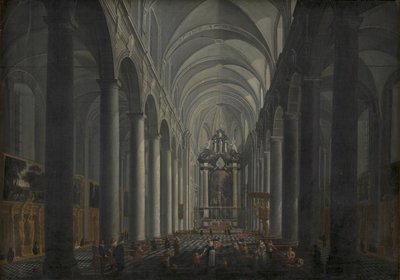 Interiör av jesuitkyrkan i Brygge av Jacob Balthasar Peeters