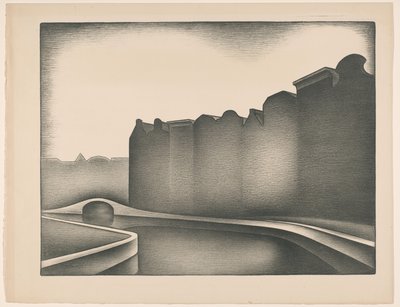 Hus på vattnet av Jacob Bendien (signed by artist)