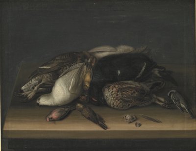 Vildfågel på ett träbord av Jacob Biltius