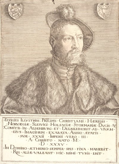 Porträtt av kung Christian III av Jacob Binck