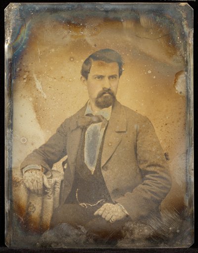 [Porträtt av en sittande man med Van Dyke-skägg] av Jacob Byerly