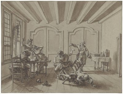 Vorfall während eines Mahls der Freundesgruppe von Jacob  Cats