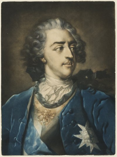 Porträtt av Ludvig XV av Jacob Christoph Le Blon