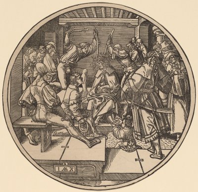Kristus krönt med törnar av Jacob Cornelisz van Oostsanen