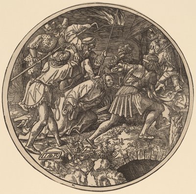 Kristus ledde bort efter sin arrestering av Jacob Cornelisz van Oostsanen