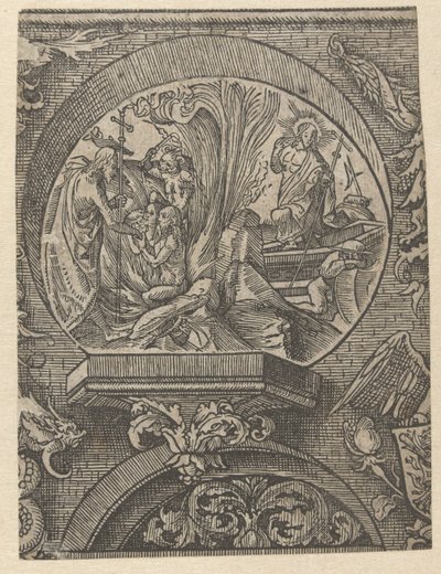 Kristi himmelsfärd och uppståndelse The Creed (serietitel) av Jacob Cornelisz van Oostsanen