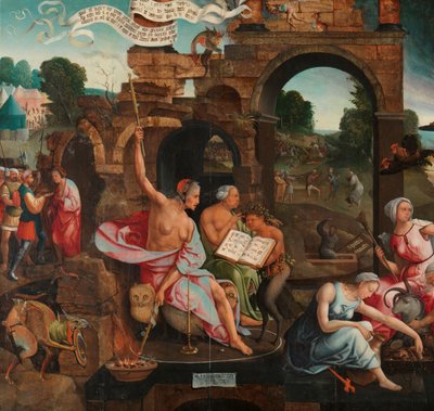 Saul och häxan från Endor av Jacob Cornelisz van Oostsanen