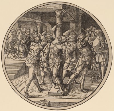 Kristi flagellation och Kristus inför Pilatus av Jacob Cornelisz van Oostsanen