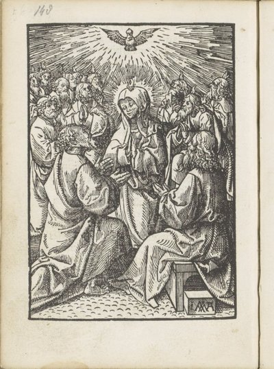 Den helige Andes utgjutelse The Little Passion (serietitel) av Jacob Cornelisz van Oostsanen