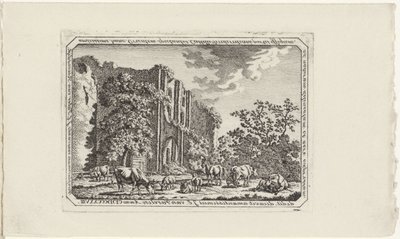 Boskap vid ruinerna av Brederode av Jacob Elias van Varelen