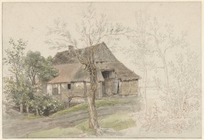 Bondgård med träd i Delden av Jacob Ernst Marcus