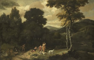 Landskap med jägare av Jacob Esselens