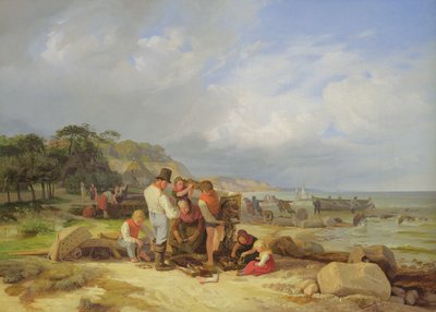 Fiskare i Probstei, 1835 (olja på duk) av Jacob Gensler