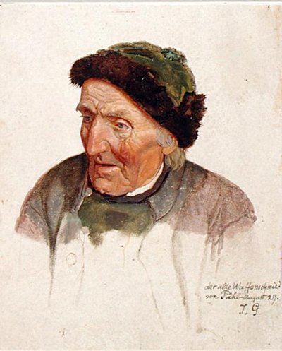 Den gamla vapendragaren från Pahl, 1829 av Jacob Gensler