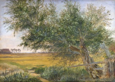 Det gamla trädet, 1842 (olja på papper monterad på kort) av Jacob Gensler