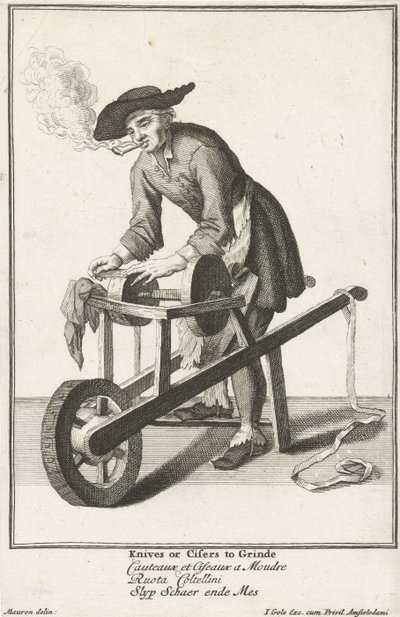 Scharensliep Straatventers i Londen (serietitel) The Cryes of the City of London (serietitel) av Jacob Gole