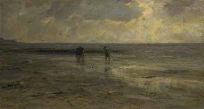 Strand på kvällen av Jacob Henricus or Hendricus Maris