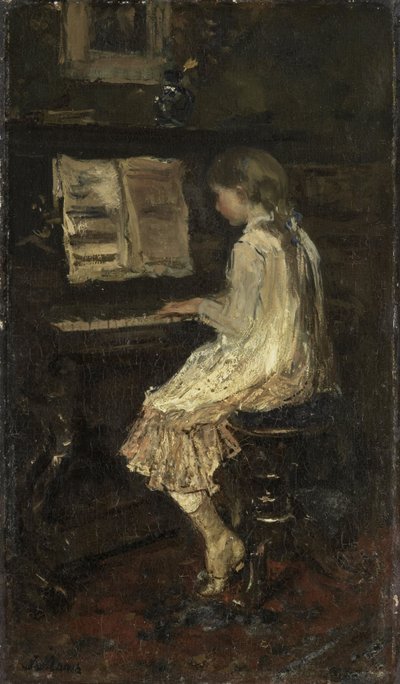 Flickan vid pianot av Jacob Henricus or Hendricus Maris