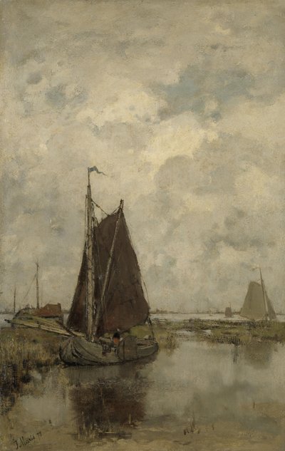Fartyg i tråkigt väder av Jacob Henricus or Hendricus Maris