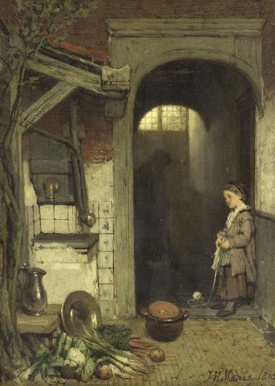 Liten innergård av Jacob Henricus or Hendricus Maris