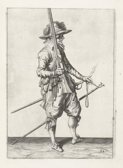 Musketör, c.1600 av Jacob II de Gheyn